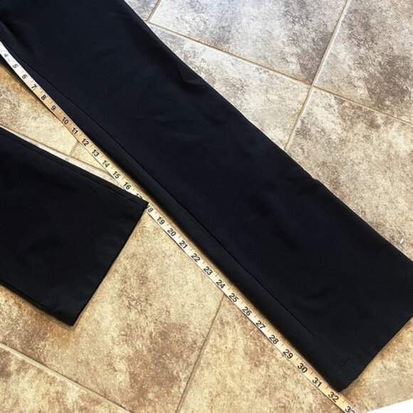Lole Travel Pant Solid Black Mid Rise Straight Leg Stretch Pockets Size 8 - Picture 10 of 13